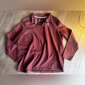 Browning Burgundy‎ Half-Zip Pullover 2XL